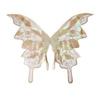 Fairy Wings,Adult Kid Butterfly Wings,Large Sparkle Elf Dress Up Accessories, Multicolor Fancy Dress Up Halloween Costume Birthday Party Props (Gold)