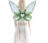 Fairy Wings Butterfly Wings Costume with 3D Flowers and Leaves Transformation Outfit Costume Accessory for Women Children Cosplay Party Halloween Photography