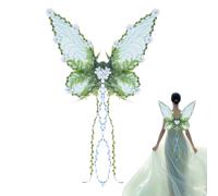 Fairy Wings, Butterfly Wings For Women Girls, Halloween Costume Angel Wing, Nature Costume Wing With Pink Flowers Leaves And Vines For Fantasy Fairy Costumes Cosplay Halloween Party