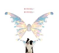 Fairy Wings, Christmas Light-Up Costume, Electric Role-Play Pet Costume Main Feature, Apparel Category with Usage for Large Medium Pets Party Parade Masquerades Easter Theatre Carnival