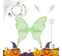 Fairy Wings Costume for Women - Butterfly Costume Wings for Halloween | Skin-Friendly Holiday Immersive Accessories for Adults Girls Wife Girlfriend Sisters Mother