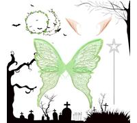 Fairy Wings Costume Set, Angel Wing Cosplay Accessory, Skin-Friendly Halloween Party Outfit, Lightweight Festival Dress Up Prop, Whimsical Gift Idea For Adults Girls Wife Girlfriend Sister Mother