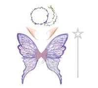 Fairy Wings Costume Set, Angel Wing or All Saint Eve's Cosplay, 32 Inches Skin Friendly Holiday & Comfortable Design, Immersive Accessories for Adults, Girls, Wife, Girlfriend, Sisters, and Mother