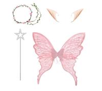 Fairy Wings Costume Set Breathable Immersive Scene Prop with | Halloween Cosplay Angel Wings For Performances Parties And Festive Events Adults Teens Girlfriend And Child