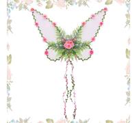 Fairy Wings, Fairy Costume with Vines, Women's Ethereal Wings for Cosplay, Stage Performance, Holiday, Pride Parade, Halloween, Christmas, Garden Party, or Fantasy Event, 48x63cm Multicolor