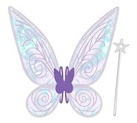 Fairy Wings for Adult, Adults Butterfly Wings for Girls Women Halloween Christmas Costume Sparkle Angel Wings Dress Up Party Favor (purple)