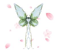 Fairy Wings for Adult Women - Costume Accessory, Transparent Design, Elegant Wing Shape | Comfortable Braces with Glitter Decoration for Halloween Party, Cosplay, Festival,