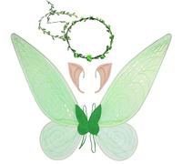 Fairy Wings for Adults, Butterfly Wings for Women Girls, Halloween Costume Angel Wings with Headband Elf Ears Dress Up Cosplay Party