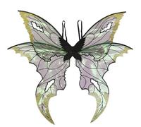 Fairy Wings for Adults Women Sparkling Sheer Butterfly Wing (Black, M)