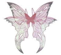 Fairy Wings for Adults Women Sparkling Sheer Butterfly Wing (Pink, M)
