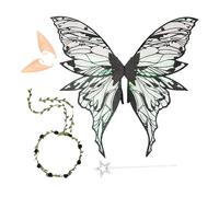 Fairy Wings for Girls - Butterfly Angel Costume Wings for Kids and Women, Lightweight Cosplay Accessories with Adjustable Straps, Dress Up Wing for Birthday Wedding Party Role Play, 31.50x29.53 Inches
