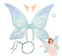 Fairy Wings for Girls, Halloween Costume Angel Wings, Halloween Dress Up Cosplay Accessories, Princess Role Play Tool for Birthday Themed Party Christmas Wedding