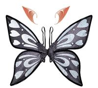 Fairy Wings for Kids, Angel Wings with Elf Ears, Butterfly Wings for Women Girls, Halloween Costume Angel Wings Birthday Chrismas Themed Partys (C)
