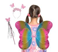 Fairy Wings for Kids, Butterfly Hair Hoop, Enchanting Fairy Wings Hair Hoop for Toddler Girls, Wand Costume Accessory for Kids Dress Up Play and Imaginative Adventures, 48x38cm