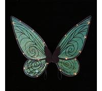 Fairy Wings for Kids Girls Women, Angel Wings LED Light Up Butterfly Wings Costume, Fancy Dress Up Child's Fairy Wings Halloween Party Birthday Cosplay Photography Props Decoration (Black)