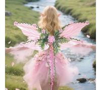 Fairy Wings for Women, Mother Nature Costume Woodland Elf Wings with Colorful Flowers Leaves and Vines, Butterfly Wings Nature Floral Fairy Wing Dress Up Party Favor Halloween Costumes
