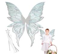 Fairy Wings Kids, Angel Wing Costume Set, Dress Up Costume, Cosplay Outfit Set for Kids Birthday Masquerade Stage Performance Halloween
