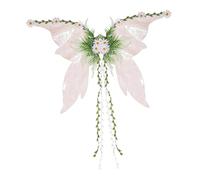 Fairy Wings, Pink Fairy Wings, Costume W Oodland E Lf W Ings With Pink Flowers Leaves And Vines, Comfortable Cosplay Gear, Enchanting Glow Effect, 70cm, For Halloween, Christmas Parties And Cosplay