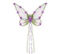 Fairy Wings with Vines - Glittering Women's Costume Fantasy Cosplay Accessory | Garden Party Fashion Statement Wings Outfit Set with Radiant Appeal for Holidays, Pride Parades