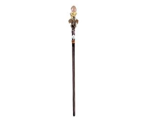 Fairy Witch Wand, Magic Crystal Stick, Spiritual Amethyst Spell Kit Handcrafted Fantasy Games Tools Witchcrafts Accessories for Role Playing, 12.61-13.4 Inches