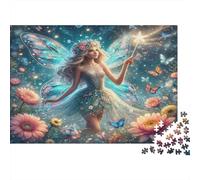 Fairy with Star Wand Puzzles 1000 Pieces for Adults Jigsaw Sakura Pathway View Puzzle Educational Games Beautiful Decoration Challenging Colourful A Unique100% Recvcled Cardboard52x38cm/1000pcs