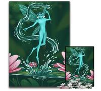 Fairy with Water Lilies Jigsaw Puzzles for Adults 1000 Piece Jigsaw Puzzles for Adults Relaxing Entertainment Home Decor 1000 PCS(38x26cm)