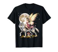 Fairy Wolf Satanism Demonic Devil Witchcraft Goth Occult T-Shirt