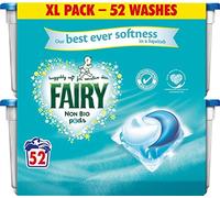 Fairy XL 52 Pack Non Bio Pods Liquitabs Laundry Detergent Wash Capsules Suitable for Sensitive Skin