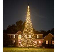 Fairybell Flagpole Outdoor LED Christmas Tree - 8 metres - 1,500 LEDs - LED Christmas Tree for Outside use - Warm White - Pole not Included