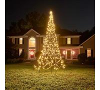 Fairybell Outdoor LED Christmas Tree - 4 metres - 640 LEDs - Christmas Tree for Outside use Including Mast - Warm White