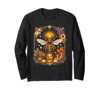 Fairycore Bee Tarot Card Floral Season Cottagecore Aesthetic Long Sleeve T-Shirt