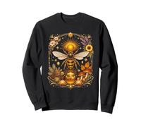 Fairycore Bee Tarot Card Floral Season Cottagecore Aesthetic Sweatshirt