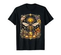 Fairycore Bee Tarot Card Floral Season Cottagecore Aesthetic T-Shirt