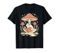 Fairycore Botanical Reader Frog Relaxing by a Quiet Pond T-Shirt