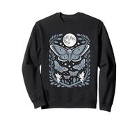 Fairycore Lunar Moth Moon Garden With Fairies And Stars Sweatshirt