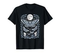 Fairycore Lunar Moth Moon Garden With Fairies And Stars T-Shirt