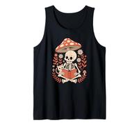 Fairycore Skeleton and Tabby Cat Woodland Nature Fungus Tank Top