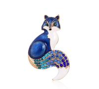 FAIRYGATE Anti Exposure Fixed Brooches Fox Pins Elegant Rhinestone Crystal Color Animal Brooch Pin Fashion Metal Alloy Novelty Funny Gift for Men Women Lady Girl B2457