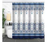FAIRYGATE Bathroom Curtain Shower Curtain Waterproof with 12 Hooks for Wet Room Long Bath Curtains for Bathtubs and Shower Stall Shower Curtains 180 x 180CM (71 x 71 Inch) B8608
