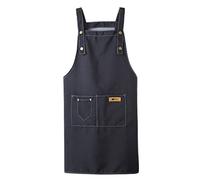 FAIRYGATE Black Aprons Catering Unisex Adjustable Bib Apron with Pockets Cooking Kitchen Chef Women Men Canvas Aprons for Home Kitchen Restaurant Coffee House A1508