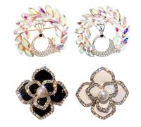 FAIRYGATE Broches Pins for Women Ladies Brooches UK Vintage Style Peacock Shape Brooch Pin Rhinestone Covered Scarves Shawl Clip Fashion Corsage for Women Lady Clothes Dresses Accessories B7418
