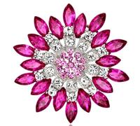 FAIRYGATE Brooch Lapel Pin for Women Ladies Crystal Rhinestone Jewellery Flower Diamond Brooches Corsage，B3721