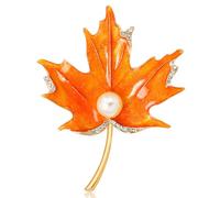 FAIRYGATE Brooch Pins Autumn Fall Leaves Lapel Pin Maple Leaf Badge Decor Brooches for Ladies for Jackets Backpack, B4012