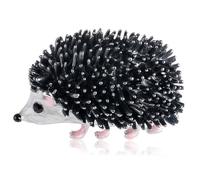 FAIRYGATE Brooch Pins for Clothes Black Brooches for Ladies Hedgehog Brooch Pins for Women Crystal Animal Lapel Pin Large Safety B2919