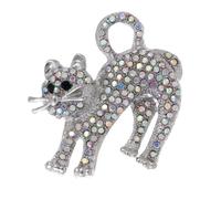 FAIRYGATE Brooch Pins for Women Rhinestone Animal Brooches Crystal Cat Cute Lapel Collar Pin for Girls Dress Jewelry Accessories Wedding Party Gifts B1644