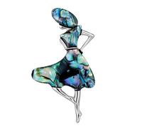 FAIRYGATE Brooches for Ladies Dancing Girl Brooch Shell Cartoon Collar Pins Corsage Badges Dress Accessories Smarten up Work Clothes Wear at Parties and on Evening out B2042