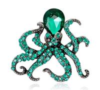 FAIRYGATE Brooches for Women UK Octopus Brooch Birthday Gift Collar Lapel Pin Badge Jewelry Scarves Shawl Clip Lady Jewelry Bag Ornament Men Gift Effective, B3112