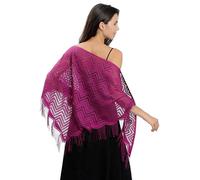 FAIRYGATE Cape Scarfs for Women Wedding - Ladies Elegant Lace Tassel Shawl Hair Wrap Triangle Scarf Beautifully Designed Fashionable Scarves Great Accessory UC0812