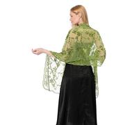 FAIRYGATE Capes for Women Chic Bolero Scarves Sparkly Party Shawls Match to Bridesmaid Dress or Evening Dresses Women's Stunning Sequin Evening Scarf Shawl Shawls for Weddings UC1515