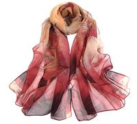 FAIRYGATE Chiffon Scarf Women Ladies Scarves Lightweight Clearance Floral Print Shawls and Wraps for Spring Autumn all Seasons 38006